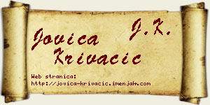 Jovica Krivačić vizit kartica